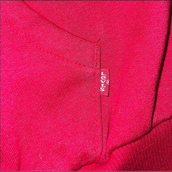 TWO NWT BOY’S RED LEVI'S LOGO FLEECE HOODIE (L) - Picture 3 of 10